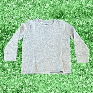 Simple and Plain Gray Long Sleeve Thermal Shirt Kids Size 4 / 4T Baby Gap